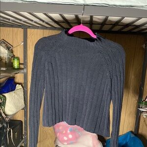 American Eagle Outfitters Gray Cowl Neck Sweater